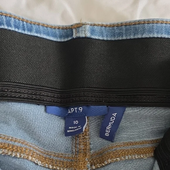 Apt. 9 Sky Blue Denim Bermuda Shorts - Picture 2 of 5